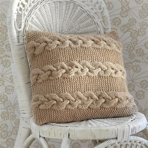 Basic Cable Cushion Knitting Patterns Let S Knit Magazine