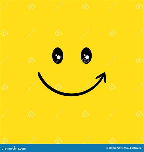 Happy Face Vector Illustration Icon Smile Element Yellow Color