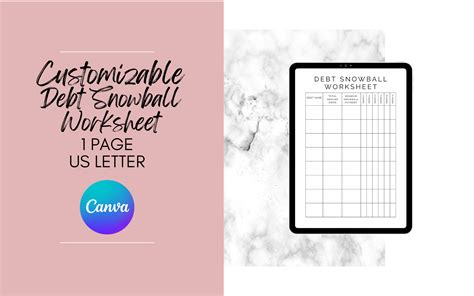 Debt Snowball Worksheet Graphic by The Design Niche · Creative Fabrica