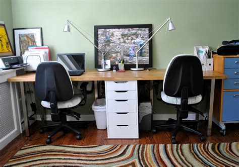 Butcher Block = Perfect Double Desk - IKEA Hackers