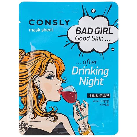 Маски для лица CONSLY Маска тканевая после вечеринки Bad Girl Good Skin ...