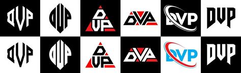 Dvp Letter Logo Design In Six Style Dvp Polygon Circle Triangle