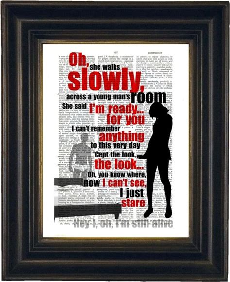 Pearl Jam Alive Song Lyric Print on repurposed by ForgottenPages