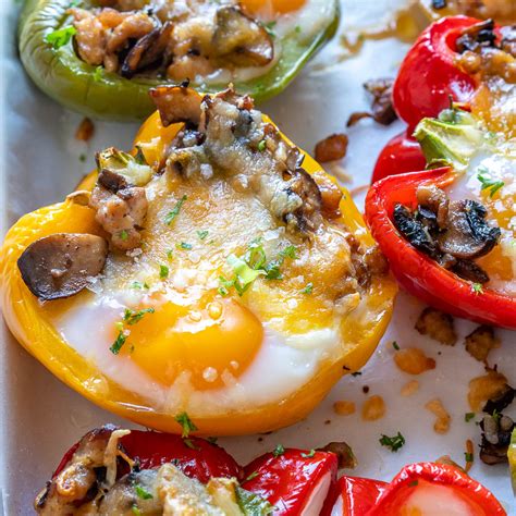 Breakfast Stuffed Peppers Clean Food Crush