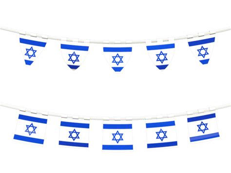 Rows of flags. Illustration of flag of Israel