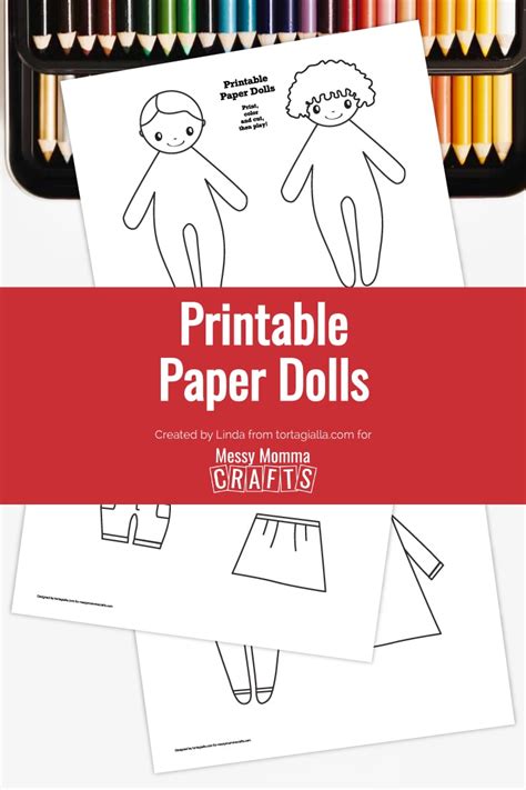 Printable Paper Dolls Messy Momma Crafts