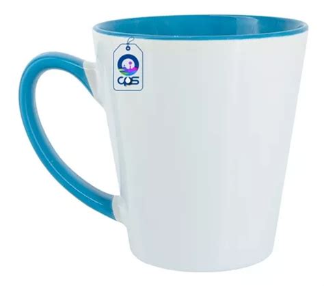 Taza Blanca Oz C Nica Fondo Y Asa De Color Para Sublimar En Venta En