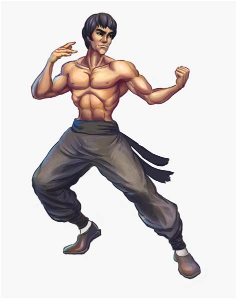 Bruce Lee - Bruce Lee Cartoon Drawing, HD Png Download , Transparent ...