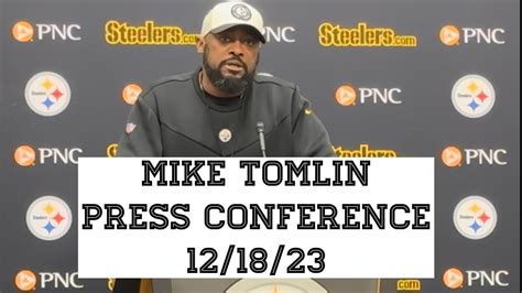 Steelers football | Mike Tomlin press conference 12/18/23 - YouTube