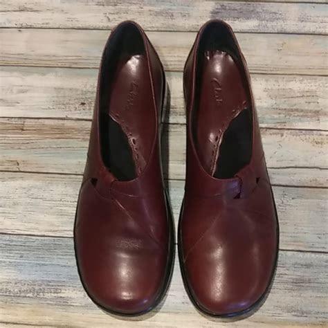 Clarks Burgundy Leather Loafers Gem