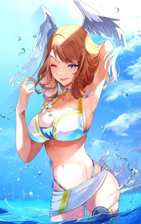 Hentai Busty Girls Alluring Arm Behind Head Arms Up Big Breasts