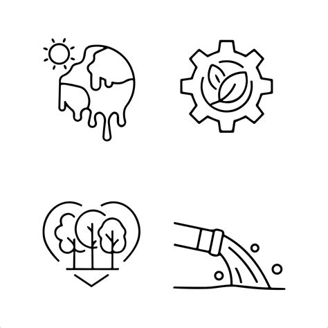 Premium Vector Eco Friendly Related Thin Line Icon Set In Minimal Style Linear Ecology Icons