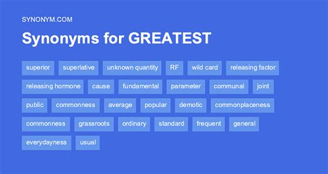 Another word for GREATEST > Synonyms & Antonyms