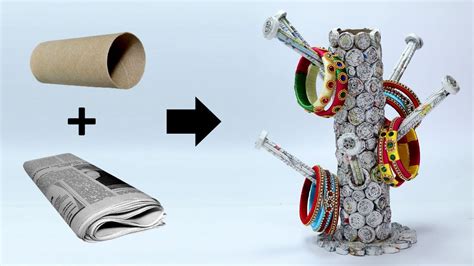 How To Make Bangle Stand With Newspaper Best Out Of Waste Ideas By