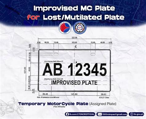 Lto New Temporary And Improvised Plate Number For Motorcycle Lto