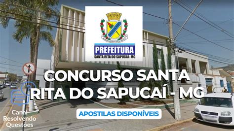 Apostilas Concurso Santa Rita do Sapucaí MG 2024 materiais prontos