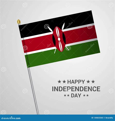 Kenya Independence Day Typographic Design with Flag Vector Stock Vector ...