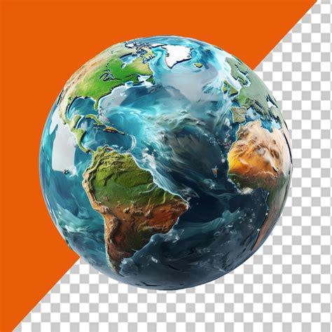 Ilustração do planeta terra png PSD Premium