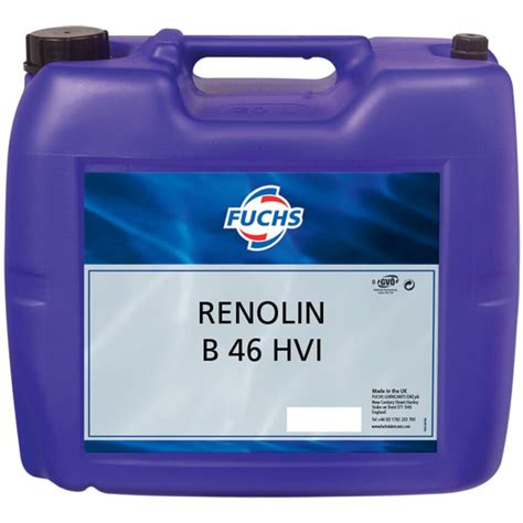 Fuchs Renolin B46 HVI Hydraulic Oil 20LTR 60066348| at Zoro
