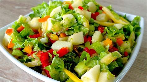 🥗🤤ensalada Fácil Rica Y Saludable Para Que Incluyas En Tu Menú 🥒🍏