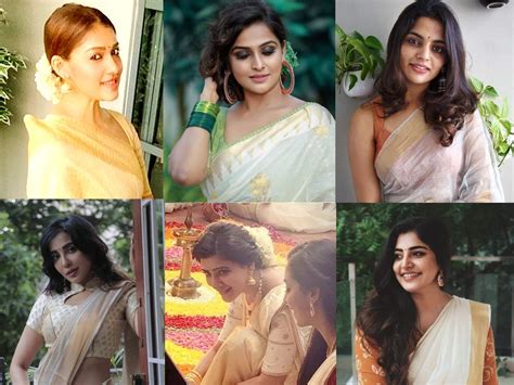 Nayanthara To Manjima Mohan Kollywood Beauties In Onam Saree The