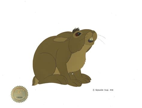 Watership Down BIGWIG 1978 Production Animation Cell LJE Seal COA 41-2 ...