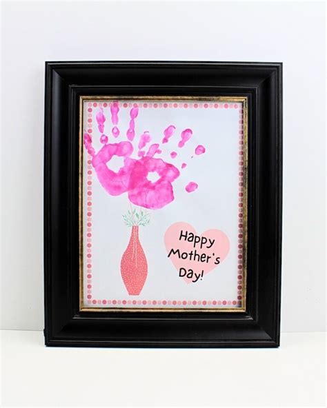 Free Printable Mothers Day Handprint Art Template The Craft At Home