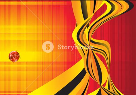 Orange Wave Flow Abstract Vector Background Royalty Free Stock Image Storyblocks