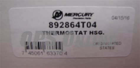 New Oem Mercury Verado Thermostat L Hp L Hp