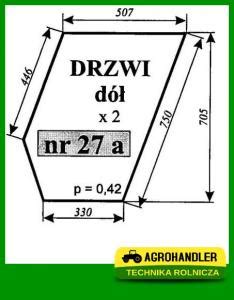 SZYBA DRZWI DÓŁ 27A ZETOR 8245 9245 8011 8045 8145 5136115352