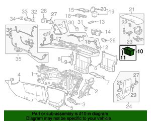 25971646 Front Floor Console Stowage Tray 2010 2017 GM Chevrolet