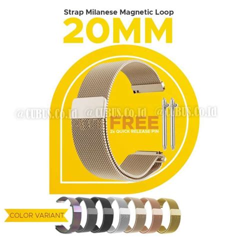 Jual Strap Watch Milanese Magnetic Loop Stainless Steel 20Mm Quick