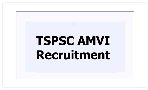 Tspsc Amvi Recruitment Apply For Assistant Motor Vehicle