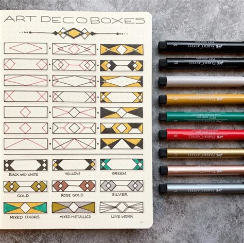 Tutorial How To Create Art Deco Header Boxes Faber Castell Design