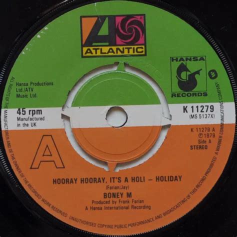 Boney M Hooray Hooray It S A Holi Holiday Single Pus Eur