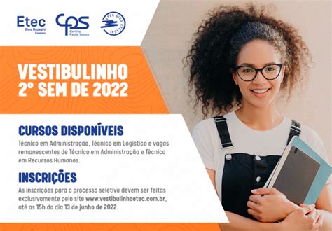 Etec Gino Rezaghi abre inscrições para o Vestibulinho 2º semestre de