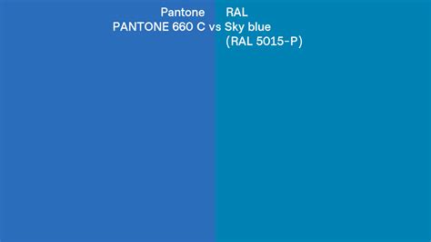 Pantone C Vs Ral Sky Blue Ral P Side By Side Comparison