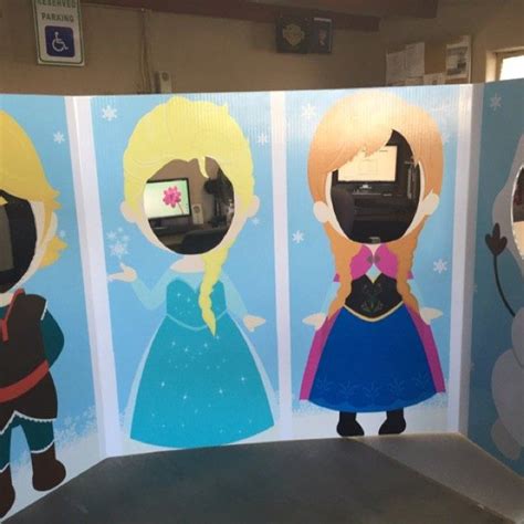 Frozen Photo Booth Props Includes Elsa Anna And Olaf Etsy Frozen