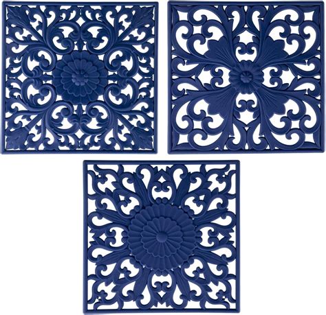 Amazon Set Of 3 Silicone Trivet Mat Hot Pot Holder Hot Pads For Table Countertop