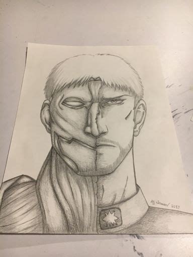 Reiner Braun Drawing Attack On Titan Amino