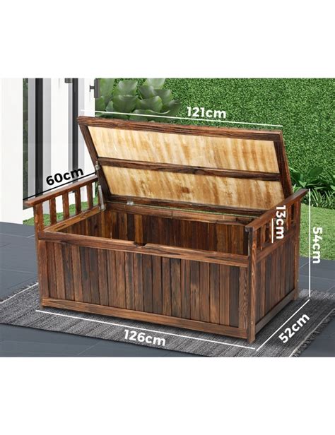 Livsip Outdoor Storage Box Garden Bench Wooden Chest Tool Container