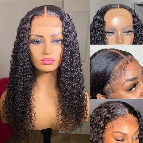 Afro Kinky Curly Lace Closure Wigs 4x4 Hd Lace Closure Wig Brazilian V Ossilee Hair