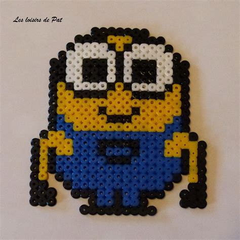 Minions Bob Fuse Beads Perler Beads Melty Beads Fuse Bead Patterns