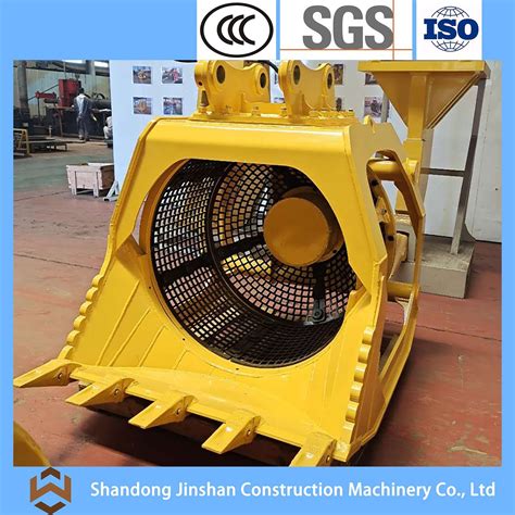 Excavator Attachment Shaker Bucket Rotating Screening Bucket For Sale