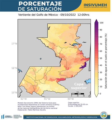 INSIVUMEH Guatemala on Twitter MAPAS DE PORCENTAJE DE SATURACIÓN DEL