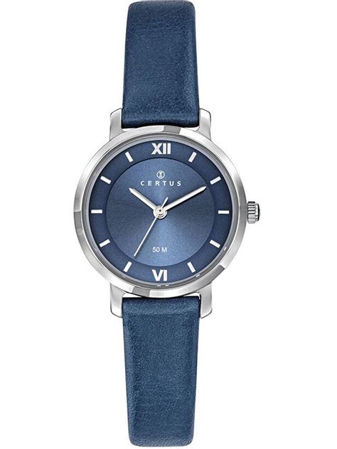 Montre En Cuir Bleu Pour Femme De La Marque Certus 644432