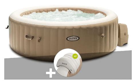 Kit Spa Gonflable Intex Purespa Sahara Rond Bulles Places Appuie