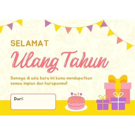 Jual Kartu Ucapan Happy Birthday Kartu Ucapan Selamat Ulang Tahun Shopee Indonesia