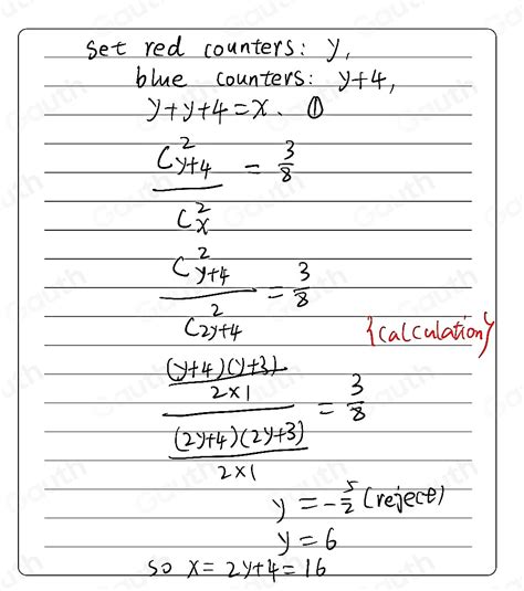 Solved Q A Bag Contains X Counters There Are Only Red Counters And