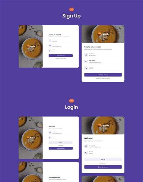 Nibble Food Delivery Web Ui Kit Nibble Is A Food Delivery Ui Kit That